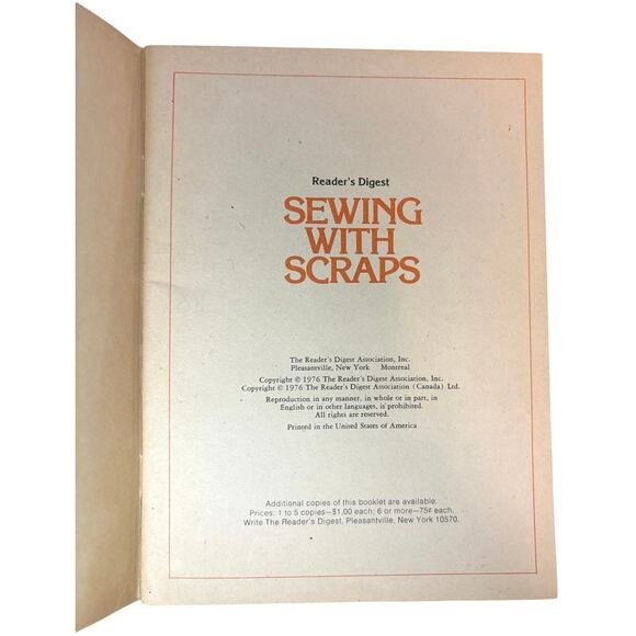 Vintage Sewing Booklet Pair 1976 & 1984 | Sewing with Scraps + Sewing Tricks - Picture 4 of 16